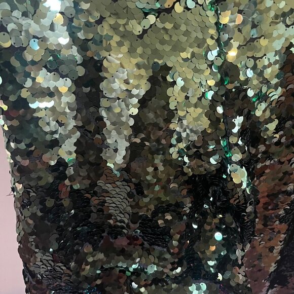 NEW Zara Women's Wide Leg Green Ombre Sequin Pants- Size‎ S - Picture 8 of 8